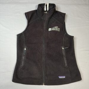 Patagonia Synchilla Vest Womens Medium Black Full Zip Fleece Yellowstone 25164